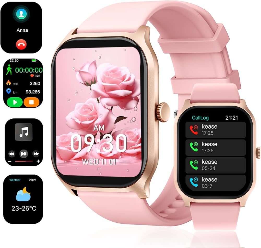 Bubzio Kids Smartwatch T500 Pro - Pink (Fitness Tracker & Notification Alerts)