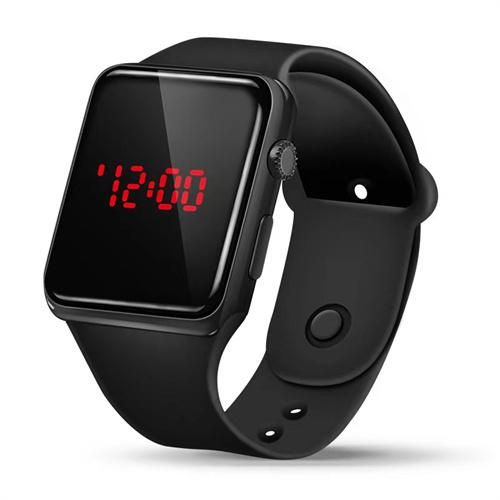 Trendy Black LED Digital Watch for Kids - Sporty & Easy-to-Read