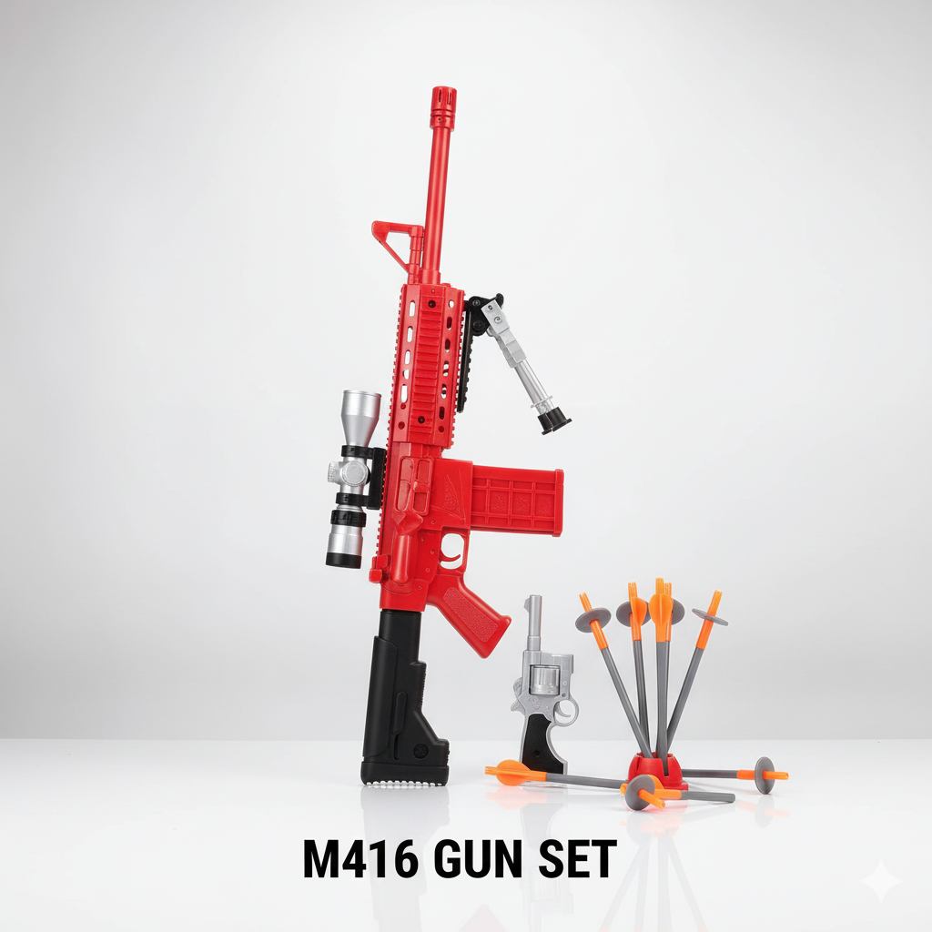 M416 Delta Force Toy Gun Set with Revolver & Accessories for Kids