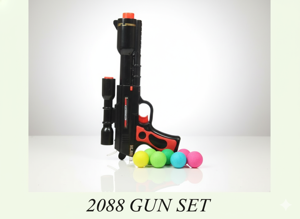 2088 Shooter Toy Gun Set with Soft Balls & Target - Fun for Kids