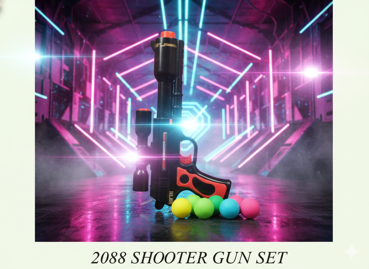 2088 Shooter Toy Gun Set with Soft Balls & Target - Fun for Kids