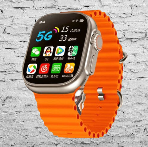 Bubzio Kids Smartwatch Ultra 1800 - Cream & Gold (Advanced Fitness & Communication)