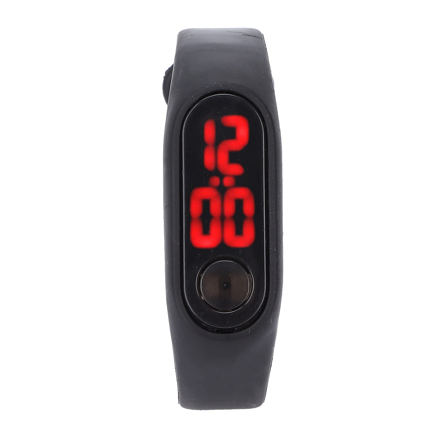 Slim & Stylish Black LED Digital Band Watch for Kids