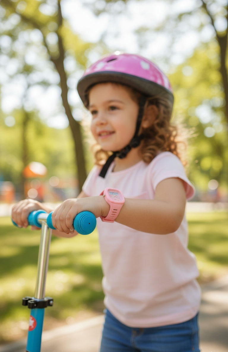 Bubblegum Pink Stylish Digital Watch for Kids - Soft Silicone Strap