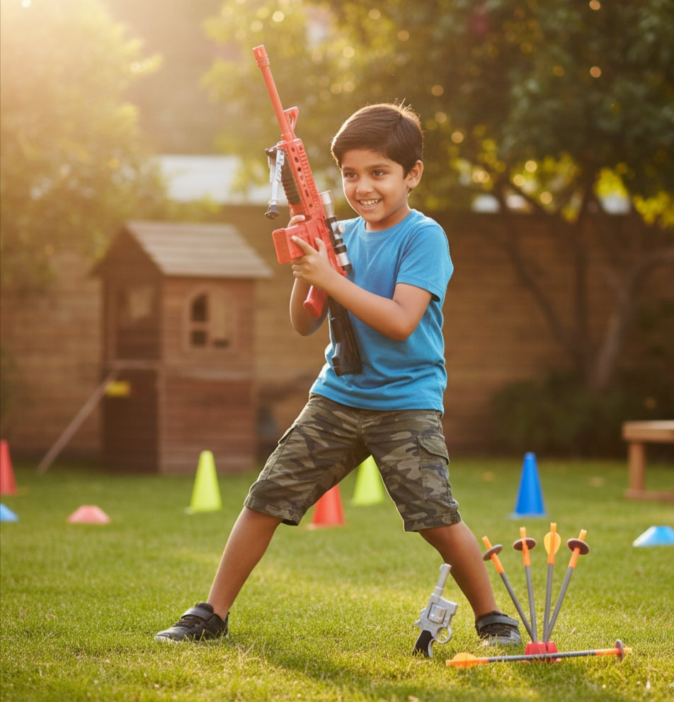 M416 Delta Force Toy Gun Set with Revolver & Accessories for Kids