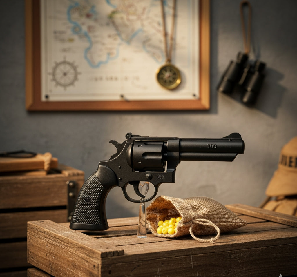 Classic 009 Revolver Toy Gun with BB Bullets - Action Play for Kids