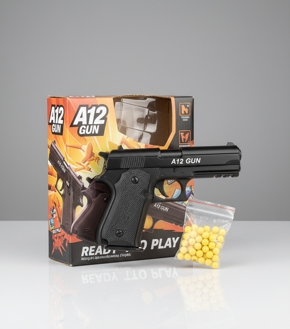 A12 Gun: Laser Light Attachment ke Saath Advanced Toy Gun aur Safe Pellets