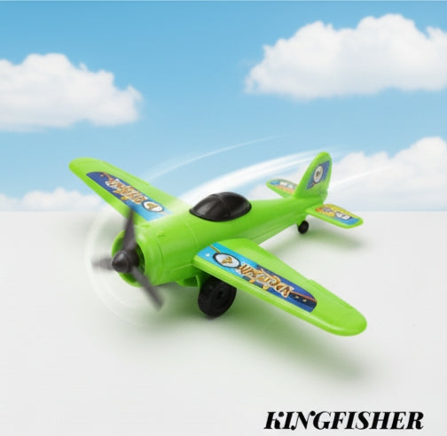 KINGFISHER: Vibrant Green Propeller Plane Toy for Classic Flying Adventures
