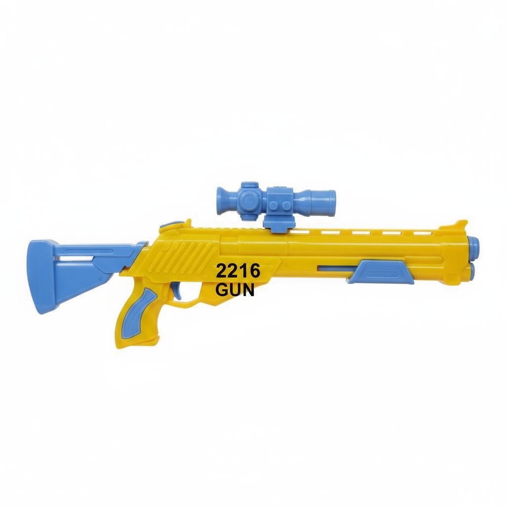 2216 Gun: Happy Kids "Sharp Shooting" Toy Rifle with Scope & Colorful Pellets