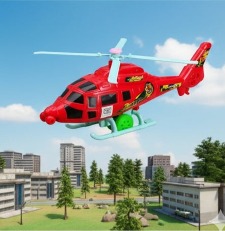 3188 Helicopter: Mighty Red "Fire Fighter Hawk" Toy Chopper for Rescue Missions
