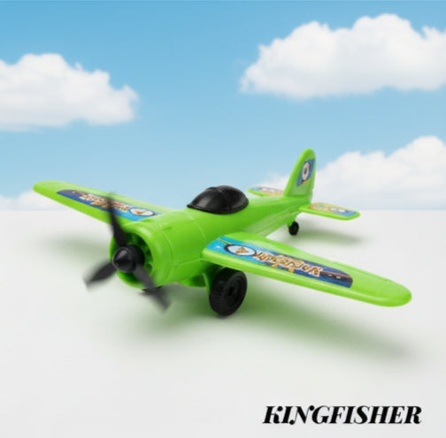 KINGFISHER: Vibrant Green Propeller Plane Toy for Classic Flying Adventures