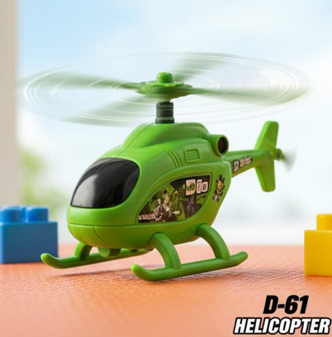 D-61 Helicopter: Vibrant Green Toy with Ben 10 Theme for Aerial Adventures