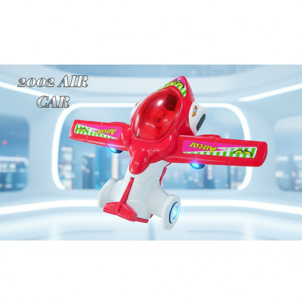 2002 Air Car: Futuristic Red & White Flying Vehicle Toy for Imaginative Adventures