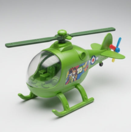 D-61 Helicopter: Vibrant Green Toy with Ben 10 Theme for Aerial Adventures