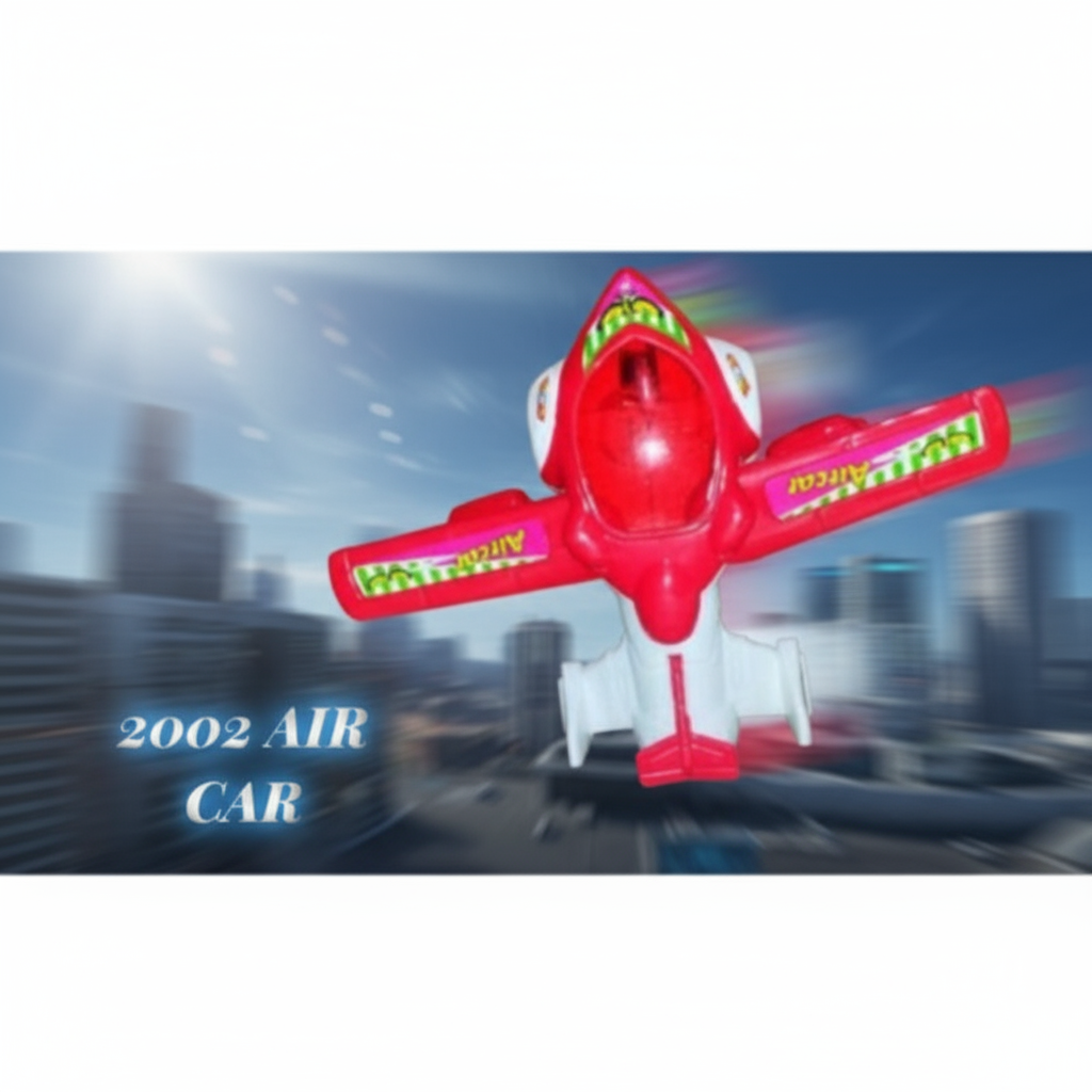 2002 Air Car: Futuristic Red & White Flying Vehicle Toy for Imaginative Adventures